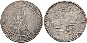 KAISER FERDINAND I. 1521-1564 
 Münzstätte Joachimsthal 
 Taler o. J. (1530/1535), Joachimsthal. Münzmeister Klaus Kraus. 28.75 g. Dietiker 99. Done...