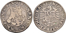 KAISER FERDINAND I. 1521-1564 
 Münzstätte Joachimsthal 
 Taler 1549, Joachimsthal. Ohne Münzmeisterzeichen. 28.45 g. Dietiker 148. Voglh. 49/VII. D...
