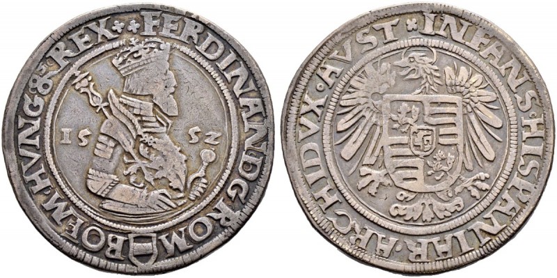 KAISER FERDINAND I. 1521-1564 
 Münzstätte Joachimsthal 
 Taler 1552, Joachims...