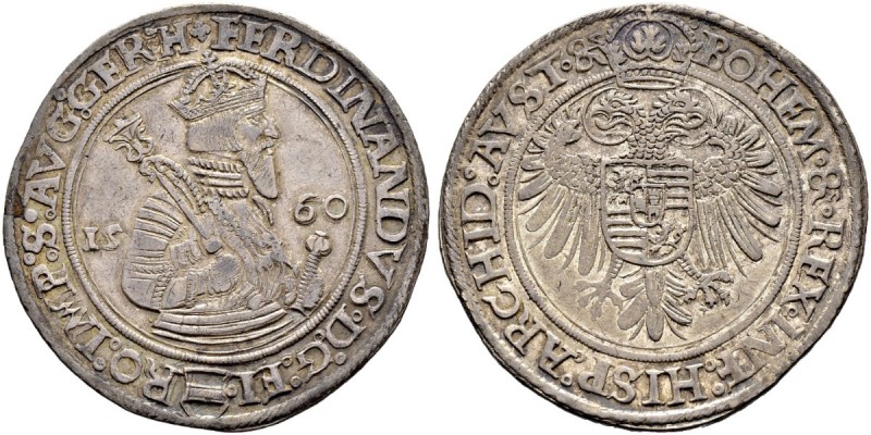 KAISER FERDINAND I. 1521-1564 
 Münzstätte Joachimsthal 
 Taler 1560, Joachims...