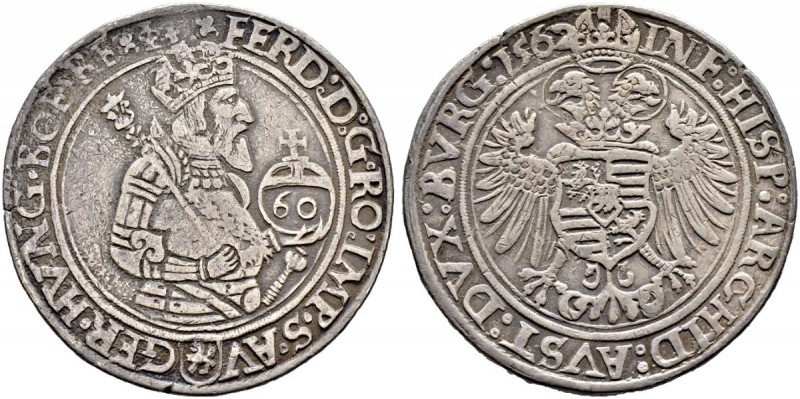 KAISER FERDINAND I. 1521-1564 
 Münzstätte Joachimsthal 
 Guldentaler zu 60 Kr...