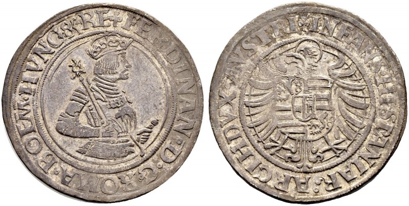 KAISER FERDINAND I. 1521-1564 
 Münzstätte Joachimsthal 
 Halbtaler o. J. (154...