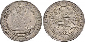 KAISER MAXIMILIAN II. 1564-1576 
 Münzstätte Kuttenberg 
 Taler 1575, Kuttenberg. Münzmeister G. Satny von Olivet mit Sam. Wodolinsky. 28.98 g. Diet...