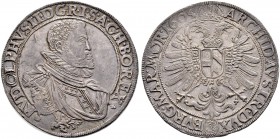 KAISER RUDOLF II. 1576-1612 
 Münzstätte Kuttenberg 
 Taler 1604, Kuttenberg. Münzmeister David Enderle. 29.20 g. Dietiker 392. Donebauer 1613. Dav....