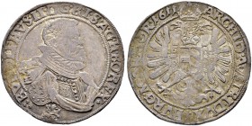 KAISER RUDOLF II. 1576-1612 
 Münzstätte Kuttenberg 
 Taler 1611, Kuttenberg. Münzmeister Paul Skreta Sotnovsky von Zavorice. 28.83 g. Dietiker 393....