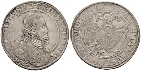 KAISER RUDOLF II. 1576-1612 
 Münzstätte Joachimsthal 
 Taler 1580, Joachimsthal. Münzmeister Georg Kadner. 28.75 g. Dietiker 372. Donebauer 1649. D...