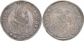 KAISER RUDOLF II. 1576-1612 
 Münzstätte Budweis 
 Taler 1582, Budweis. Münzmeister Christoph Schönfeld. 28.85 g. Dietiker 376. Donebauer 1431. Dav....