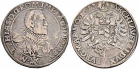 KAISER MATTHIAS, 1612-1619 
 Münzstätte Kuttenberg 
 Doppeltaler 1613, Kuttenberg. Münzmeister Johann Sultys. 57.52 g. Dietiker 531. MzA p. 100. Dav...