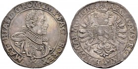 KAISER MATTHIAS, 1612-1619 
 Münzstätte Kuttenberg 
 Taler 1614, Kuttenberg. Münzmeister August Schmilauer. 29.16 g. Dietiker 515. Donebauer 1938. D...