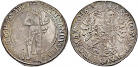 KAISER FERDINAND II. 1618-1637 
 Münzstätte Prag 
 Taler 1623, Prag. Münzmeister Hans Suttner. 28.38 g. Dietiker 713. Donebauer 2196. Dav. 3136. Seh...