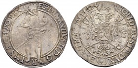KAISER FERDINAND II. 1618-1637 
 Münzstätte Kuttenberg 
 Taler 1624, Kuttenberg. Münzmeister Sebastian Hölzl. 29.20 g. Dietiker 720. Donebauer 2253....