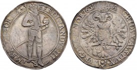 KAISER FERDINAND II. 1618-1637 
 Münzstätte Kuttenberg 
 Taler 1631, Kuttenberg. Münzmeister Sebastian Hölzl. 29.03 g. Dietiker 720. Donebauer 2276....