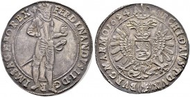 KAISER FERDINAND II. 1618-1637 
 Münzstätte Joachimsthal 
 Taler 1624, Joachimsthal. Münzmeister Gregor Steinmüller. 28.78 g. Dietiker 724. Voglh. 1...