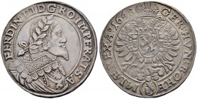 KAISER FERDINAND III. 1637-1657 
 Münzstätte Prag 
 Taler 1648, Prag. Münzmeister Jakob W. Wolker. 28.91 g. Dietiker 810. Donebauer 2381. Dav. 3205....