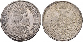 KAISER FERDINAND III. 1637-1657 
 Münzstätte Kuttenberg 
 Doppeltaler 1638, Kuttenberg. Münzmeister Daniel Kavka. 58.41 g. Dietiker 815. Donebauer 2...
