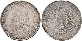 KAISER FERDINAND III. 1637-1657 
 Münzstätte Joachimsthal 
 Taler 1642, Joachimsthal. Münzmeister David Knobloch. 28.56 g. Dietiker 809. Donebauer 2...