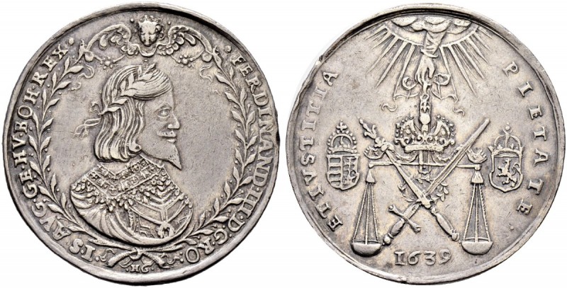 KAISER FERDINAND III. 1637-1657 
 Medaillen Kaiser Ferdinands III. 
 Silbermed...