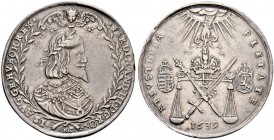 KAISER FERDINAND III. 1637-1657 
 Medaillen Kaiser Ferdinands III. 
 Silbermedaille 1639. Schautaler vermutlich von Hans Gebhardt. Büste r. in Lorbe...