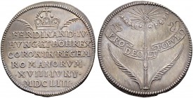 KAISER FERDINAND III. 1637-1657 
 Medaillen Kaiser Ferdinands III. 
 Silbermedaille 1653. &quot;Schautaler&quot; auf die Krönung zum römischen König...