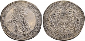 KAISER LEOPOLD I. 1657-1705 
 Münzstätte Brieg 
 Taler 1695, Brieg. Wardein Christoph Brettschneider. 28.92 g. F.u.S. 733. Herinek 709. Dav. 3304. S...