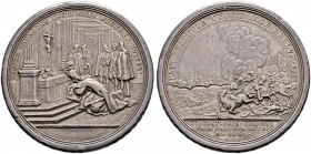 KAISER KARL VI. 1711-1740 
 Medaillen Kaiser Karls VI. 
 Silbermedaille 1711. Unsigniert. Auf die Kaiserkrönung Karls VI. und den Entsatz von Cardon...
