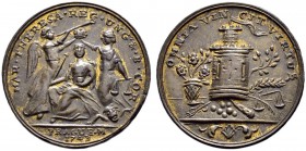 KAISERIN MARIA THERESIA, 1740-1780 
 Medaillen Kaiserin Maria Theresias 
 Bronzemedaille 1743. Miniaturmedaille. Auf ihre böhmische Krönung am 12. M...