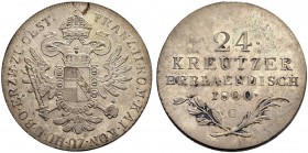 KAISER FRANZ II. (I.), 1792-1835 
 Münzstätte Prag 
 24 Kreuzer 1800, Prag. 6 Kreuzer 1795, Prag. Dietiker 1139, 1126. Herinek 626, 910. Sehr schön-...