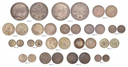 KAISER FRANZ II. (I.), 1792-1835 
 Konvolute verschiedener Münzstätten 
 Diverse Münzen. Kronentaler 1792, 1793. 20 Kreuzer 1819, 1831, 1832. Lira 1...