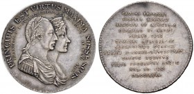 KAISER FRANZ II. (I.), 1792-1835 
 Medaillen Kaiser Franz‘ II. (I.) 
 Silbermedaille 1817. Abschlag vom Doppeldukaten. Stempel von Wurschbauer. Auf ...