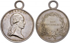 KAISER FRANZ II. (I.), 1792-1835 
 Medaillen Kaiser Franz‘ II. (I.) 
 Silberne Tapferkeitsmedaille o. J. Stempel von I. N. Wirth. Belorbeerter Kopf ...