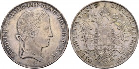 KAISER FERDINAND I. 1835-1848 
 Münzstätte Wien 
 Taler 1843, Wien. 28.03 g. J. 246. Kahnt 345. Dav. 14. Leicht fleckig. Vorzüglich / Extremely fine...