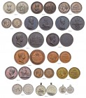 KAISER FERDINAND I. 1835-1848 
 Medaillen Kaiser Ferdinands I. 
 Diverse Medaillen. Konvolut von 2 Silber-, 9 Bronze-, 1 Messing- und 4 Zinnmedaille...