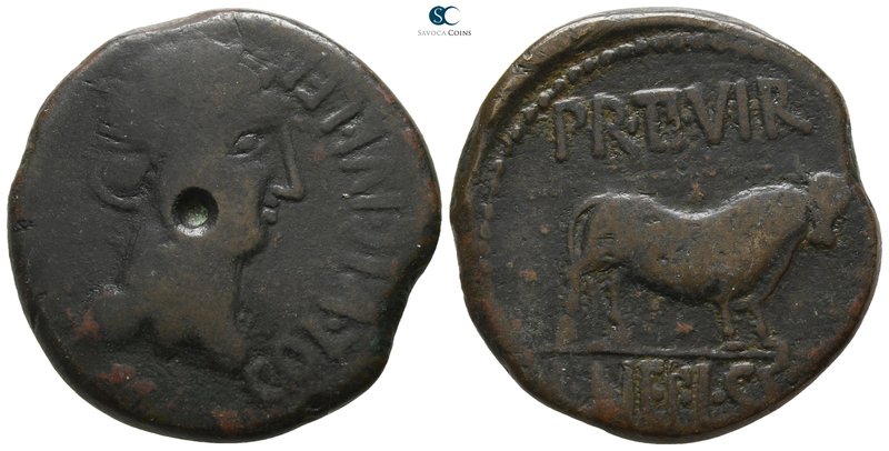 Iberia. Celsa 44-36 BC. 
Bronze Æ

29 mm., 16.04 g.



nearly very fine