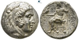 Kings of Macedon. Sidon. Philip III Arrhidaeus 323-317 BC. In the name and types of Alexander III. Struck under Laomedon. Dated RY 13 of Abdalonymos=3...