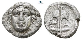 Thrace. Apollonia Pontica 450-350 BC. Diobol AR
