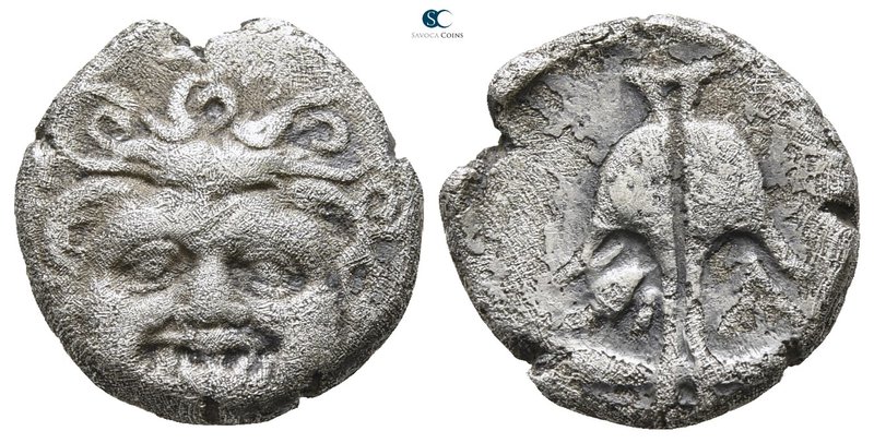 Thrace. Apollonia Pontica circa 450-350 BC. 
Drachm AR

13 mm., 2.63 g.


...