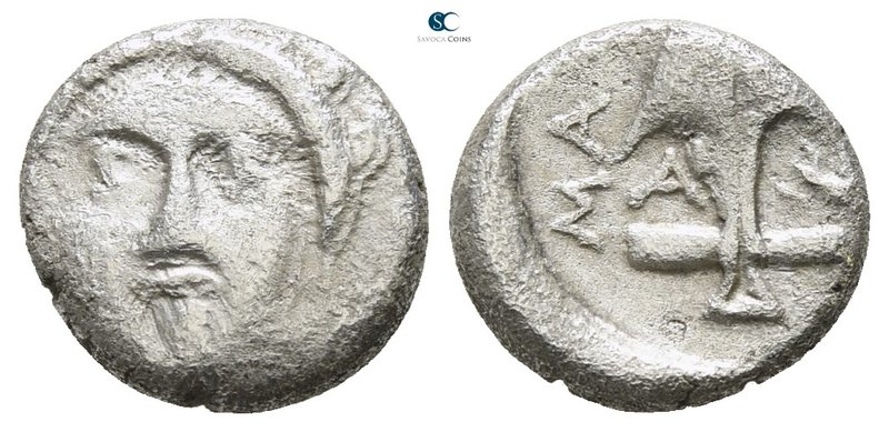 Thrace. Apollonia Pontica circa 320-300 BC. 
Diobol AR

10 mm., 1.06 g.


...