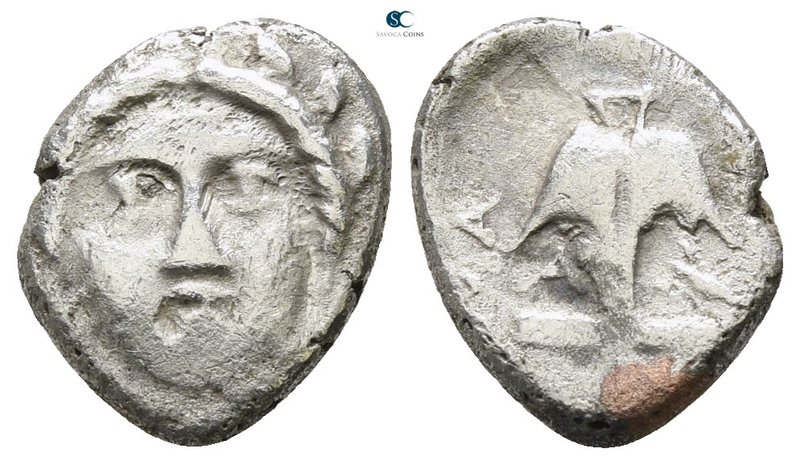 Thrace. Apollonia Pontica circa 320-300 BC. 
Diobol AR

11 mm., 1.15 g.


...