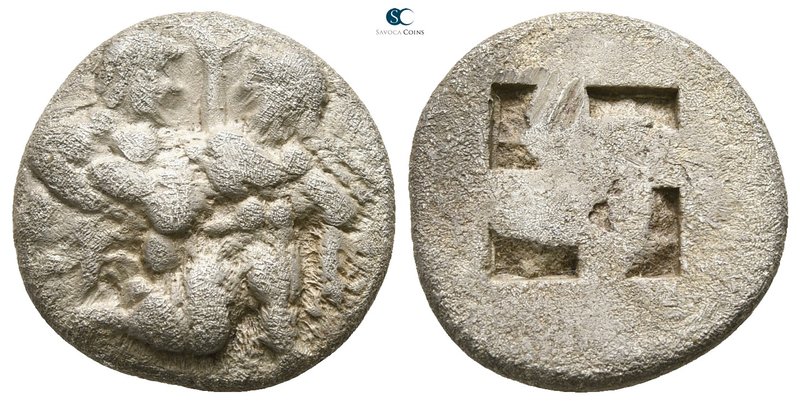 Islands off Thrace. Thasos circa 510-463 BC. 
Drachm AR

15 mm., 3.51 g.

...