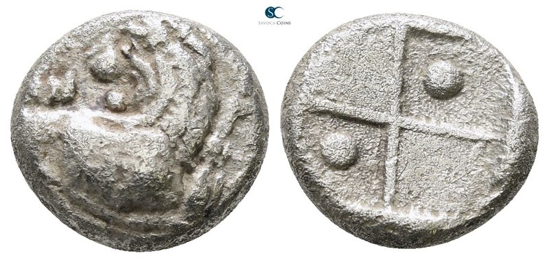 The Thracian Chersonese. Chersonesos 386-338 BC. 
Hemidrachm AR

11 mm., 2.15...
