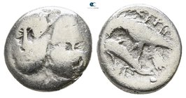 Moesia. Istros circa 450-300 BC. Diobol AR