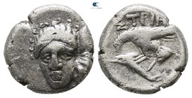 Moesia. Istros circa 400-350 BC. Diobol AR