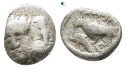 Moesia. Istros circa 400-350 BC. Obol AR