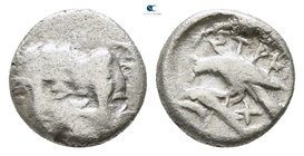 Moesia. Istros circa 400-350 BC. Obol AR