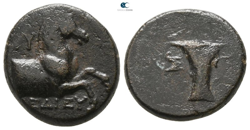 Aeolis. Kyme circa 350-250 BC. 
Bronze Æ

15 mm., 4.39 g.



very fine