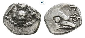 Ionia. Ephesos  circa 500-420 BC. Tetartemorion AR