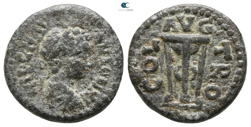 Troas. Alexandreia. Caracalla AD 198-217. 
Bronze Æ

14 mm., 2.00 g.



n...