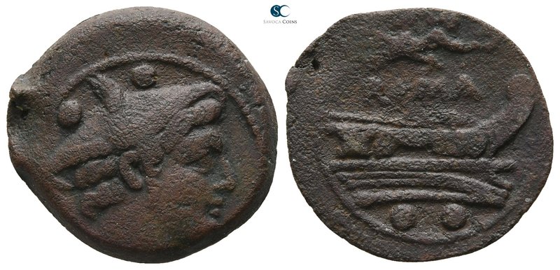 211-208 BC. Victory series. Rome
Sextans Æ

19 mm., 4.31 g.



very fine