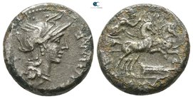M. Cipius M.f. 115-114 BC. Rome. Fourreè Denarius