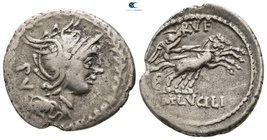 M. Lucilius Rufus 101 BC. Rome. Denarius AR